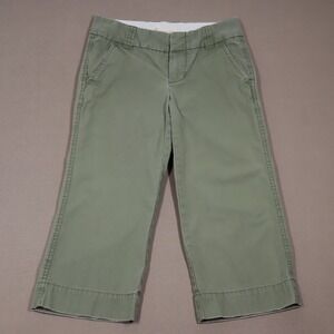 Favorite Chino Women's Cropped Chino Pants - Green - Size 0